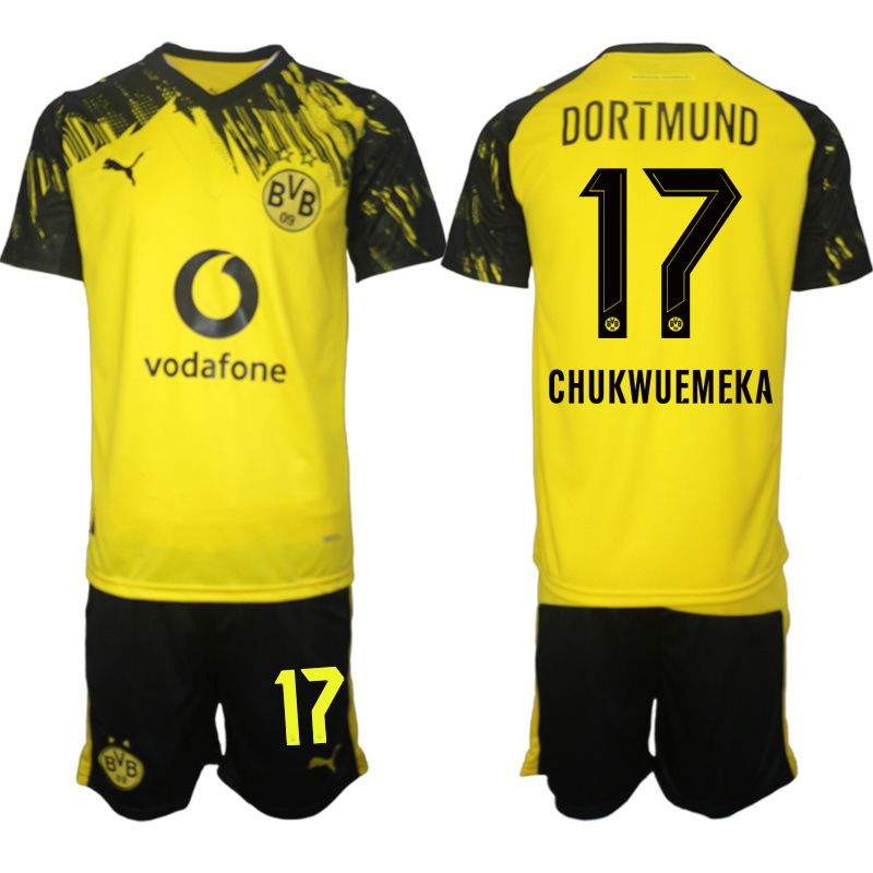 Men 2025-2026 Club Borussia Dortmund home Yellow #17 Soccer Jersey